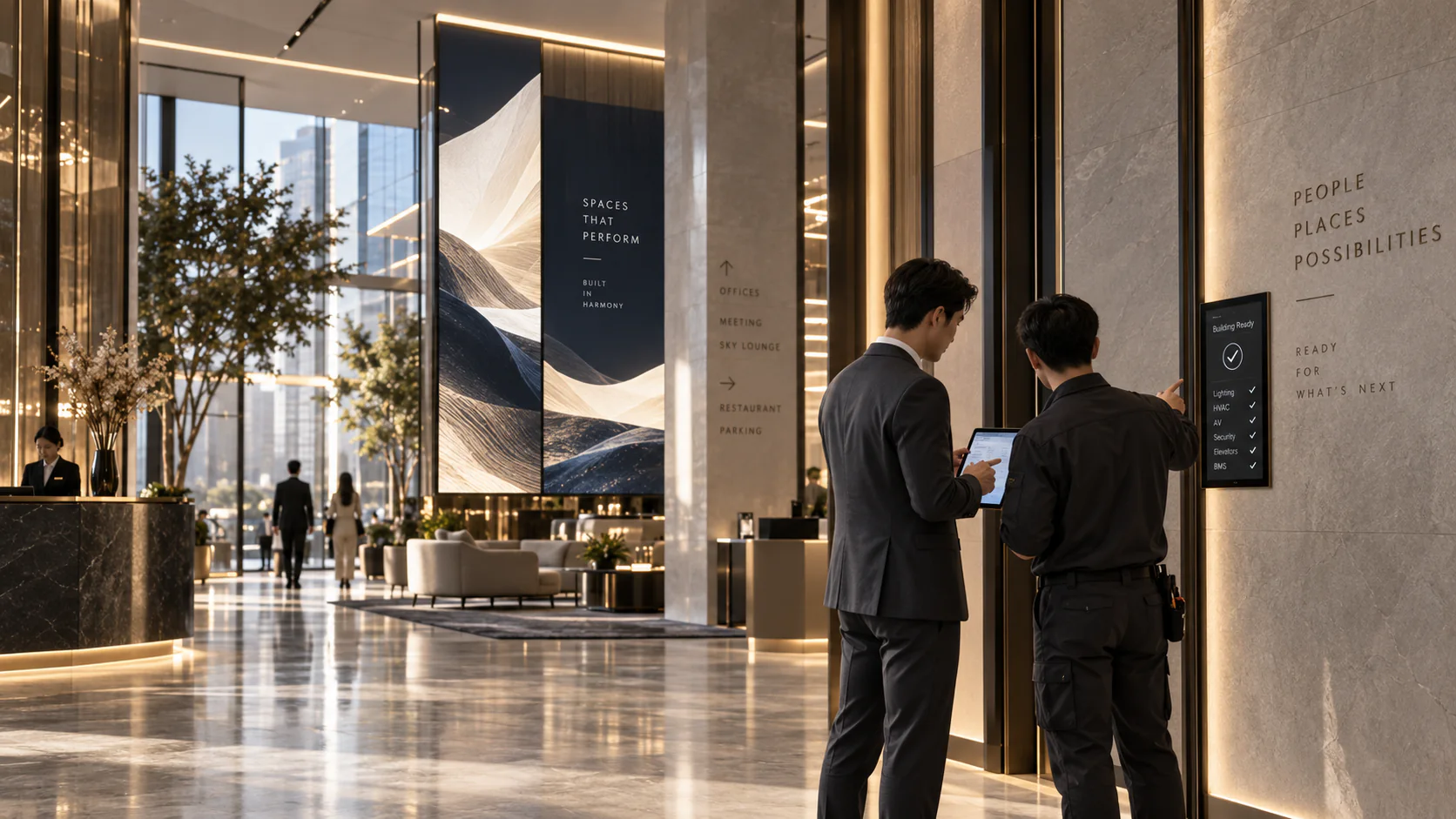 Interactive terminal in a commercial space